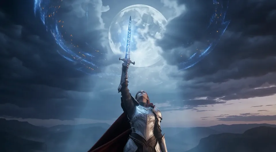 Moon warrior - made with FLUX.3 Video
