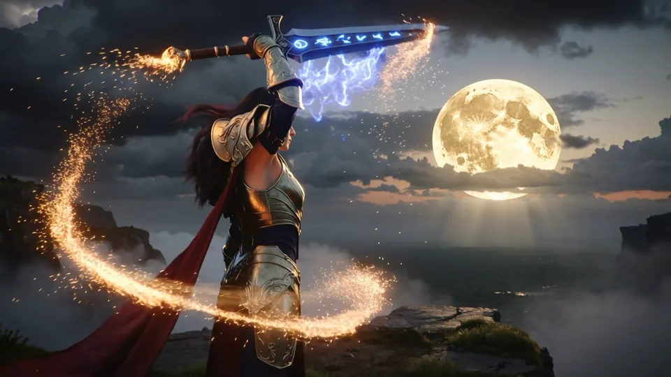 Moon warrior - made with Kling 2.1 Master